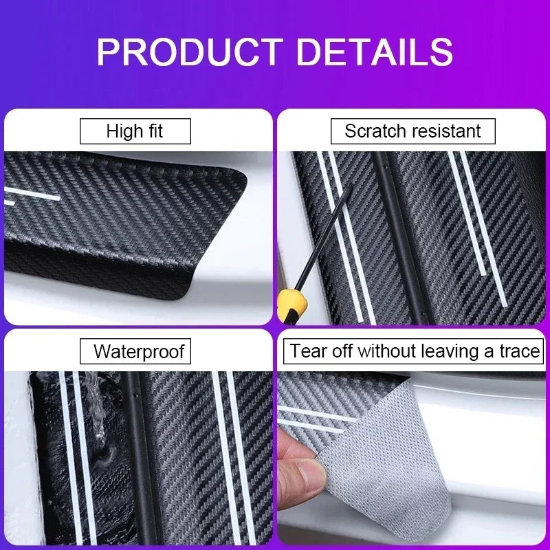 Car Door Sill Sticker Threshold Trim Decals Protective Strip