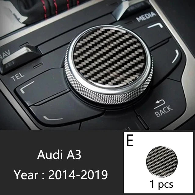 Carbon Fiber For Audi A3 8V S3 Car Interior Gearshift Air Conditioning CD Panel Door Armrest Cover Trim Stickers Accessories