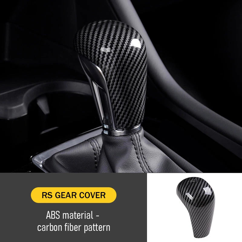 Carbon Car Gear Head Shift Knob Handle Cover Trim Sticker Accessories For Mazda 3 BP Axela CX-30 CX30 CX-50 2019 2020 2021 2022