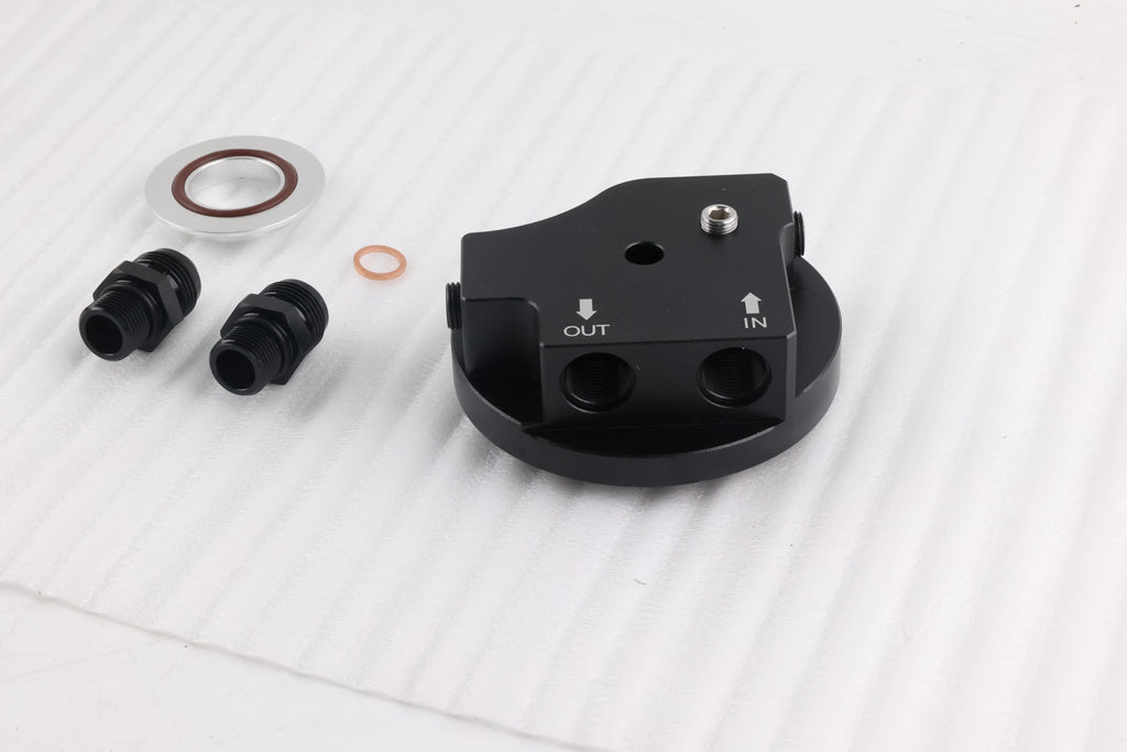Engine Oil Filter Cap With Oil Cooler Fittings for BMW M50 S50 S52 S54 E36 E46 Aluminum adapter oil cooling cover 11421711075