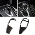 Carbon Fiber Car Gear Shift Panel Frame Gear Knob Cover Head