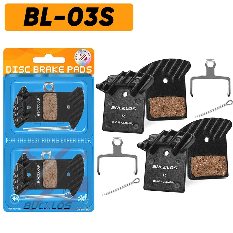 BUCKLOS Ceramic Hydraulic Brake Pads Heat Dissipation Bicycle Disc Brake Pad Road Mountain Bike Brake Pads for SHIMANO J05A L05A