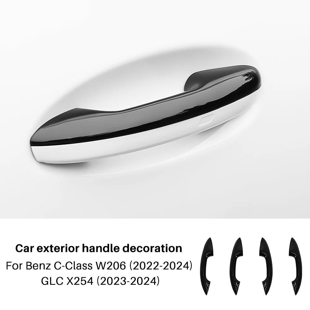 ABS Carbon Fiber for Mercedes Benz GLC X254 C Class W206 S206 2022 2023 2024 Door Handle Trim Cover Car Exterior Accessories