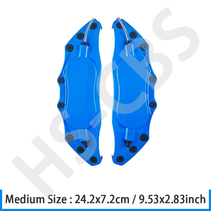 2/4Pcs L/M Metal Car Brake Caliper Cover Stickers Brake Disc Anti Dust Cover Protective Shell Wheel Auto Styling Accessories
