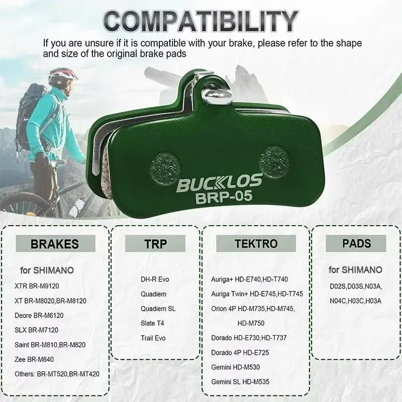 BUCKLOS Bicycle Ceramic Brake Pads for Shimano D01S D03S Dis