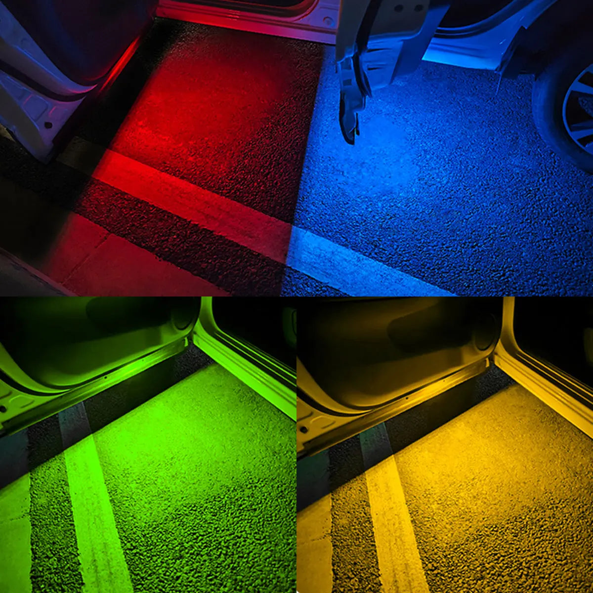 2Pcs Car LED Door Lights RGB Led Wireless Door Warning Light