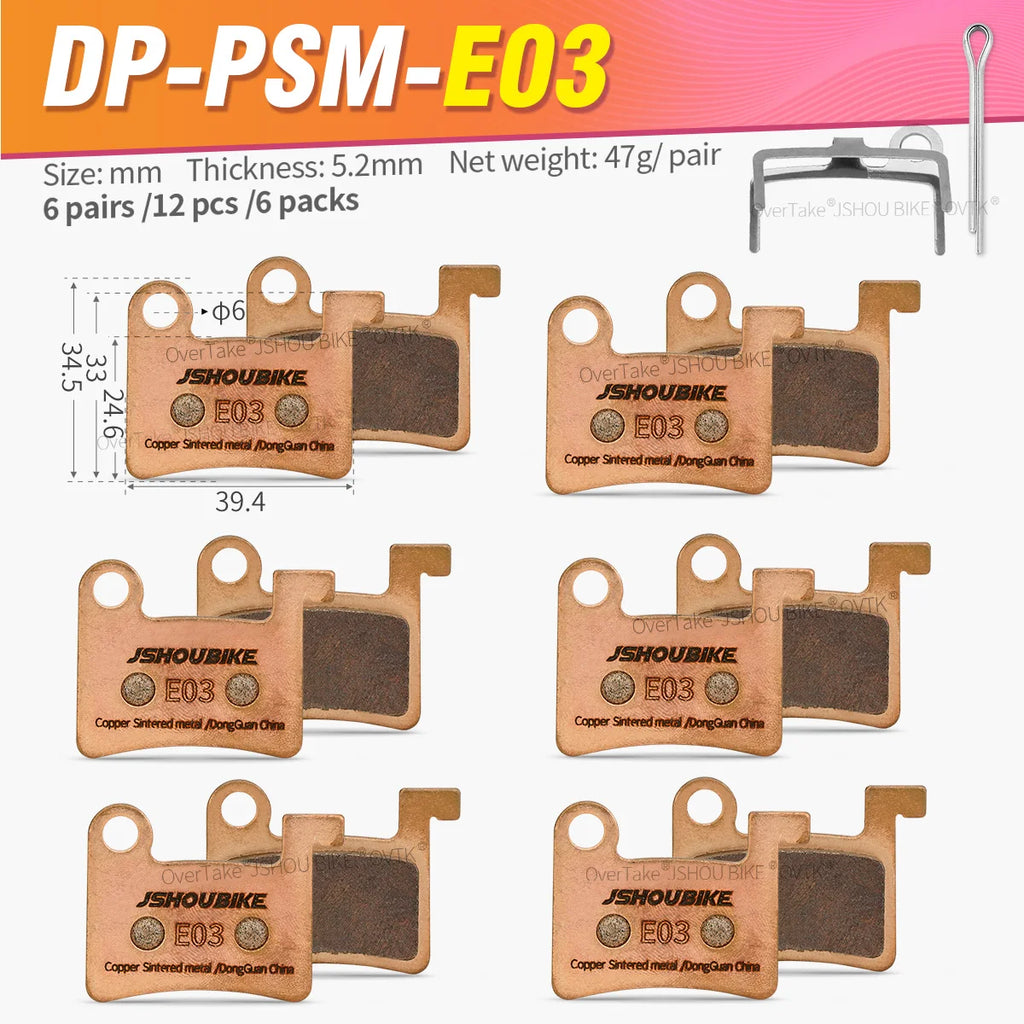 1/2/4/6/8/10 Pairs Sintered Metal Hydraulic Brake Pads for DYISLAND LD-200PLUS LD4X-600 LDX-300 E-BIKE XOD D610 Bike Parts
