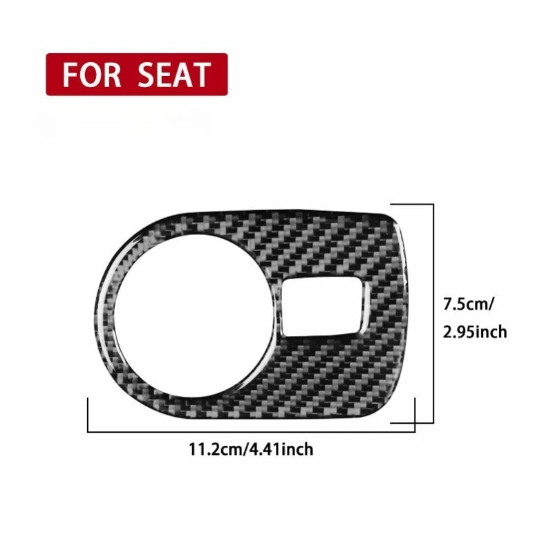 Real Soft Carbon Fiber Sticker For Seat Leon 2005 2006 2007 