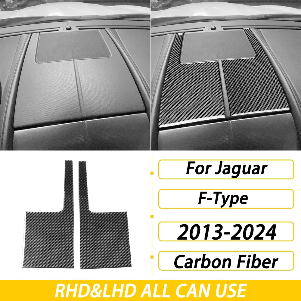 For Jaguar F-TYPE 2013-2024 Carbon Fiber Center Console Gear Shift Dashboard Air Vent Panel Trim Set Car Accessories Sticker