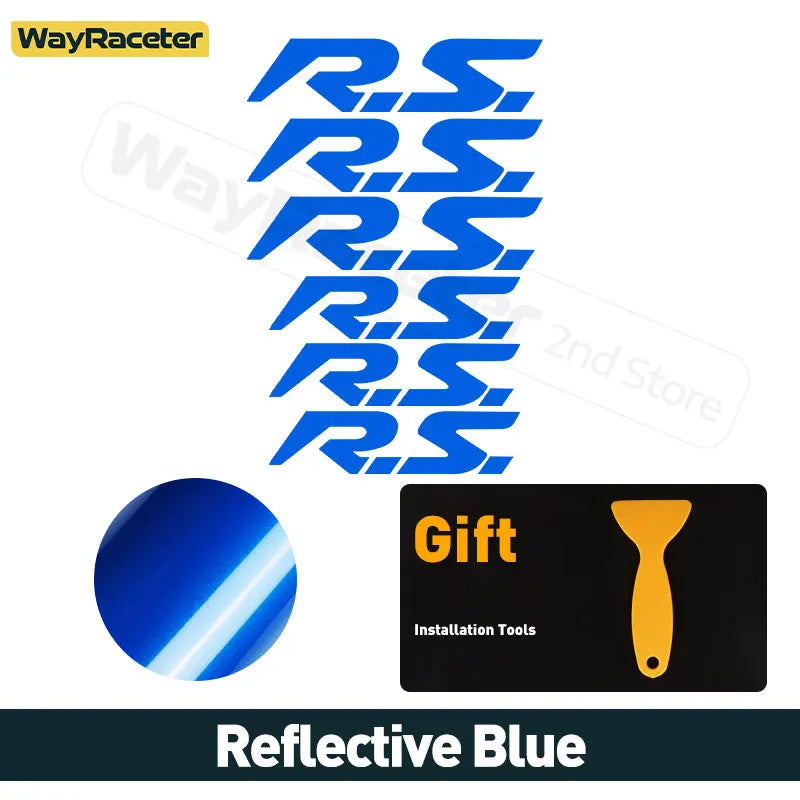 6 Pcs Car Brake Caliper Sticker Hi Temp Waterproof Reflective Decal For Renault Megane RS Clio Sandero GT Twingo Laguna Arkana