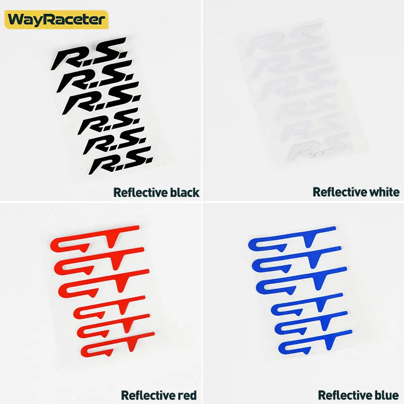 6 Pcs Car Brake Caliper Sticker Hi Temp Waterproof Reflectiv