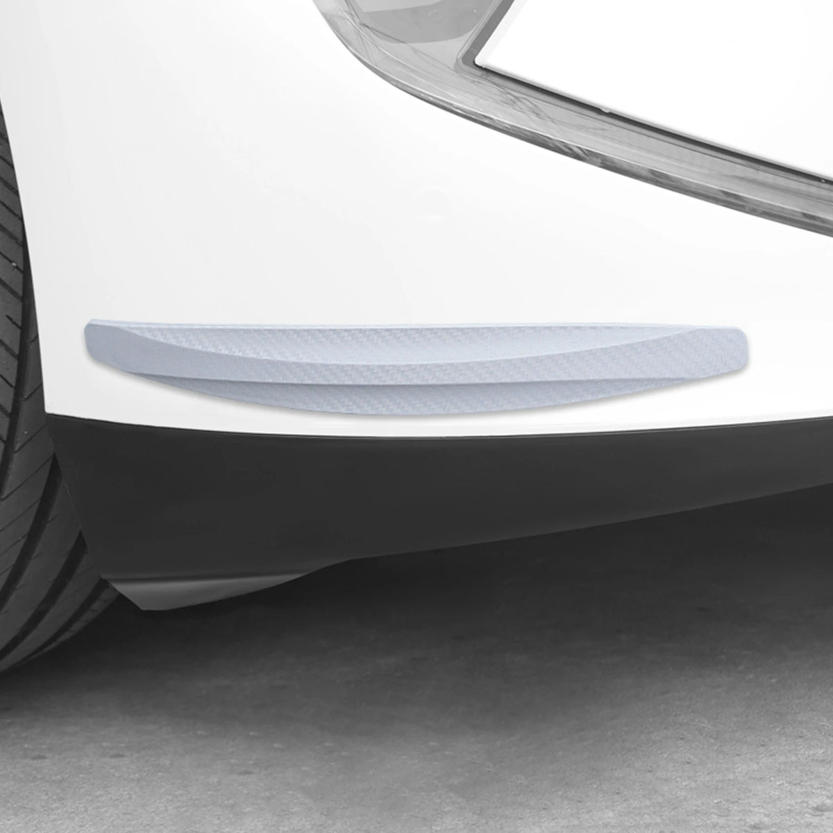 2pcs carbon fiber car anti-collision strips front and rear b