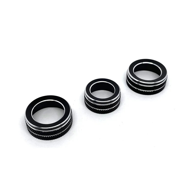 Dashboard AC Control Switch Knob Decoration Ring Metal Trim Cover For AUDI A3 S3 Interior Accessories