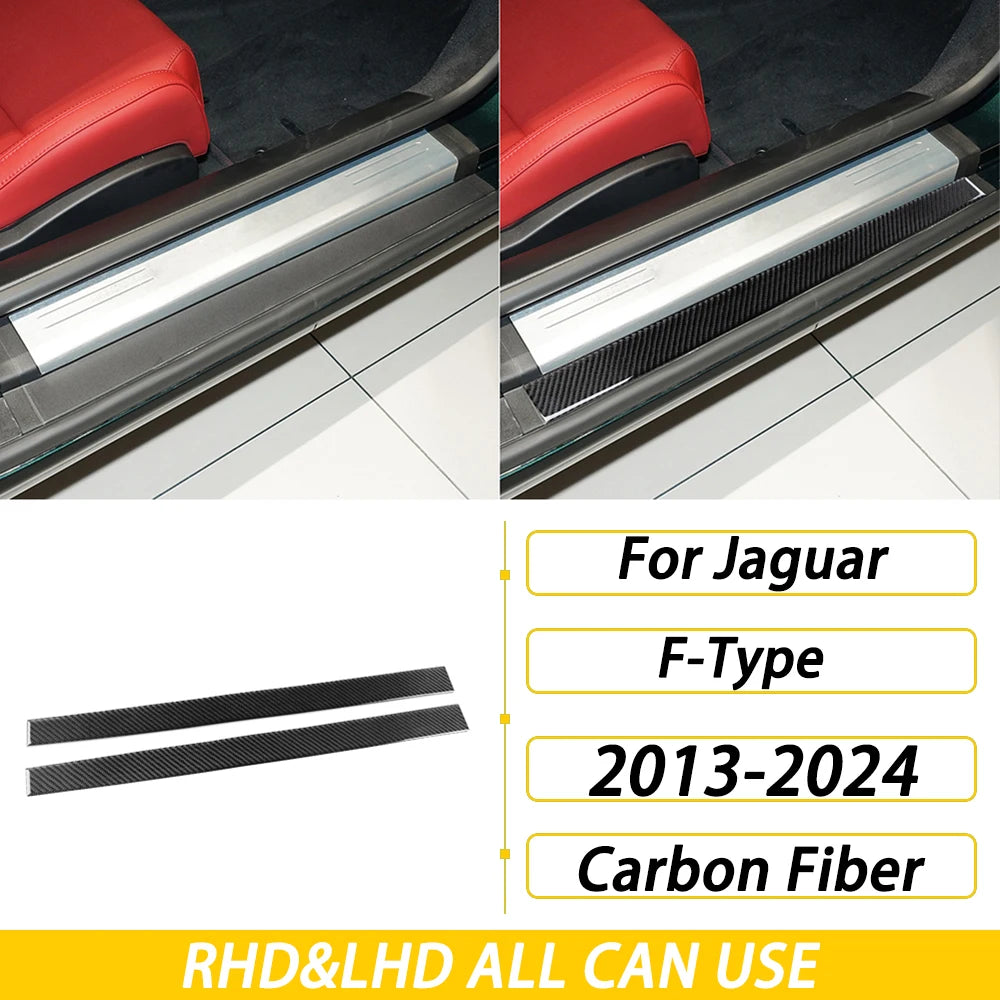 For Jaguar F-TYPE 2013-2024 Carbon Fiber Center Console Gear Shift Dashboard Air Vent Panel Trim Set Car Accessories Sticker