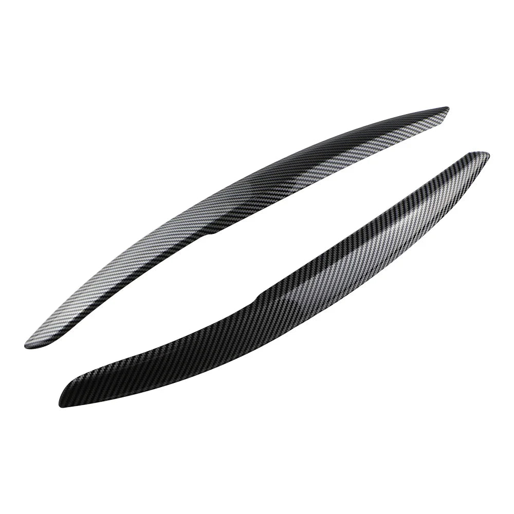 2Pcs/set Carbon Fiber Car Headlight Lamp Eyebrow Eyelid Trim Cover for Volkswagen VW Polo Mk5 6R 6C 2011 - 2015 Acc