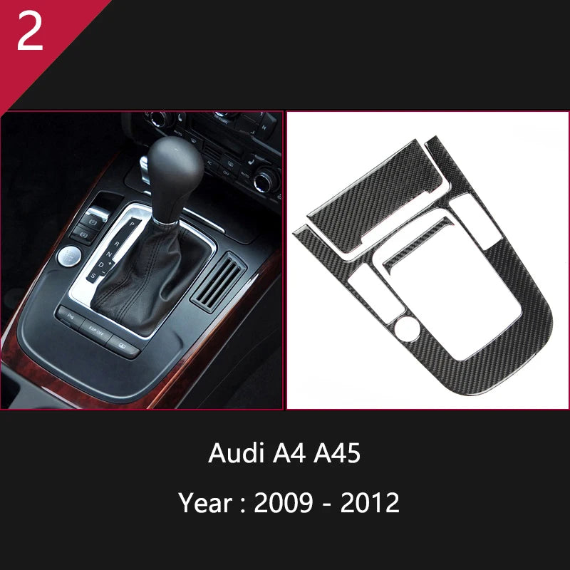 For Audi A4 S4 RS4 B8 8K A5 S5 RS5 8T 8F Car Carbon Fiber Window Door Panel Strips Cover Protective Trim Sticker Accessories