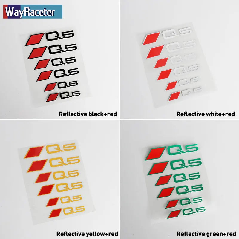 6 Pcs Top Vinyl Decal High Temperature Car Brake Caliper Sti