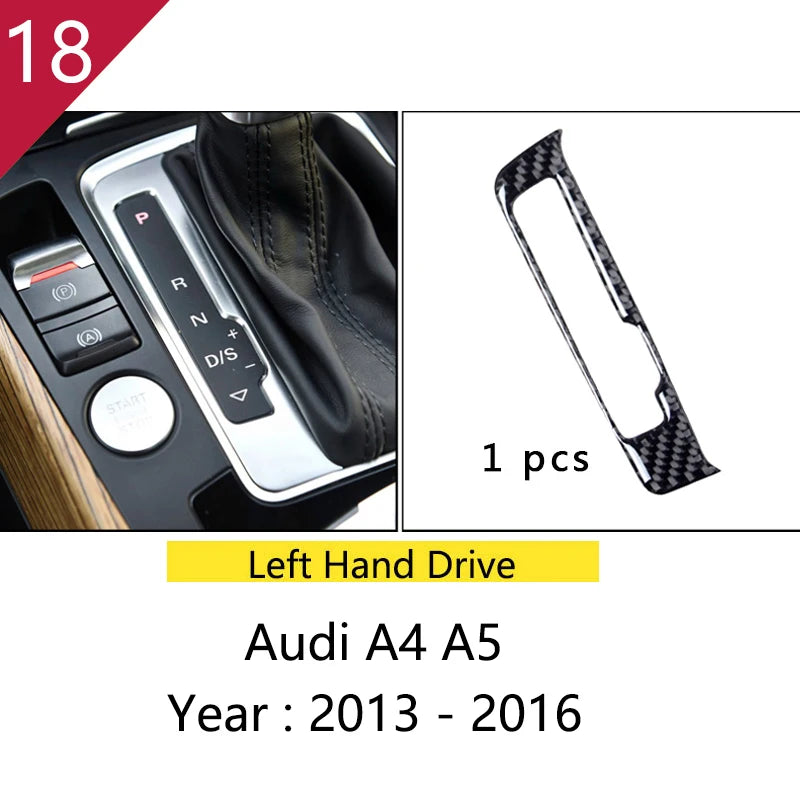 For Audi A4 S4 RS4 B8 8K A5 S5 RS5 8T 8F Car Carbon Fiber Window Door Panel Strips Cover Protective Trim Sticker Accessories