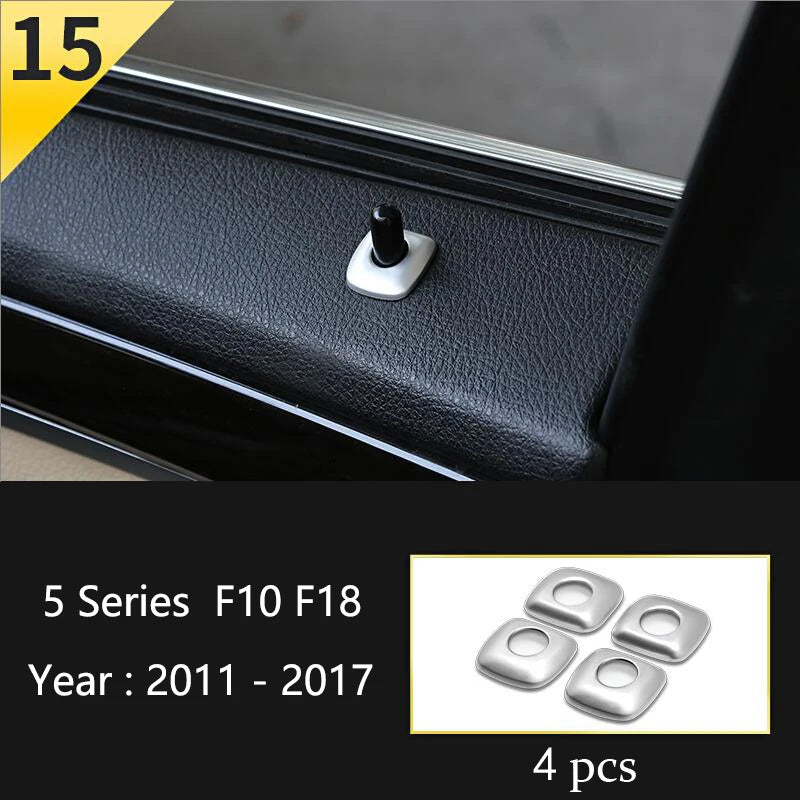For BMW 5 Series F10 F18 Car Styling Interior Buttons Panel Frame Decoration Cover Trim Car Sticker Stainless Steel Accessories