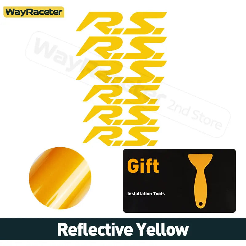 6 Pcs Car Brake Caliper Sticker Hi Temp Waterproof Reflective Decal For Renault Megane RS Clio Sandero GT Twingo Laguna Arkana