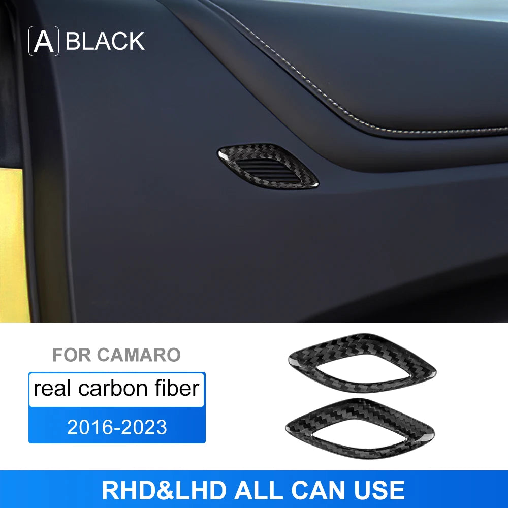 Real Carbon Fiber for Chevrolet Camaro 2016 2017 2018 2019 2020 2021 2022 2023 Car Interior Trim Red Black Accessories Sticker