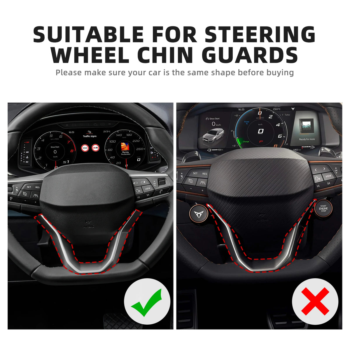 Real Dry Carbon Fiber Trim For Seat Ateca/ibiza/Leon/Tarraco
