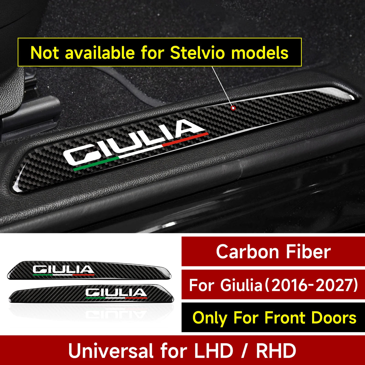 For Alfa Romeo Giulia 952 2016-2027 Threshold Strip Protecti