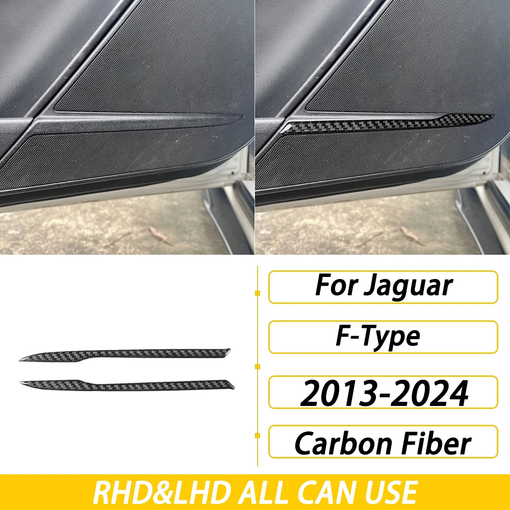 For Jaguar F-TYPE 2013-2024 Carbon Fiber Center Console Gear Shift Dashboard Air Vent Panel Trim Set Car Accessories Sticker