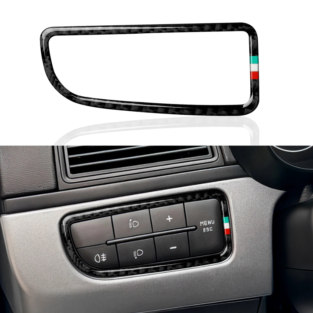 Car Headlight Switch Panel.Carbon Fiber Trim Sticker.For Fia