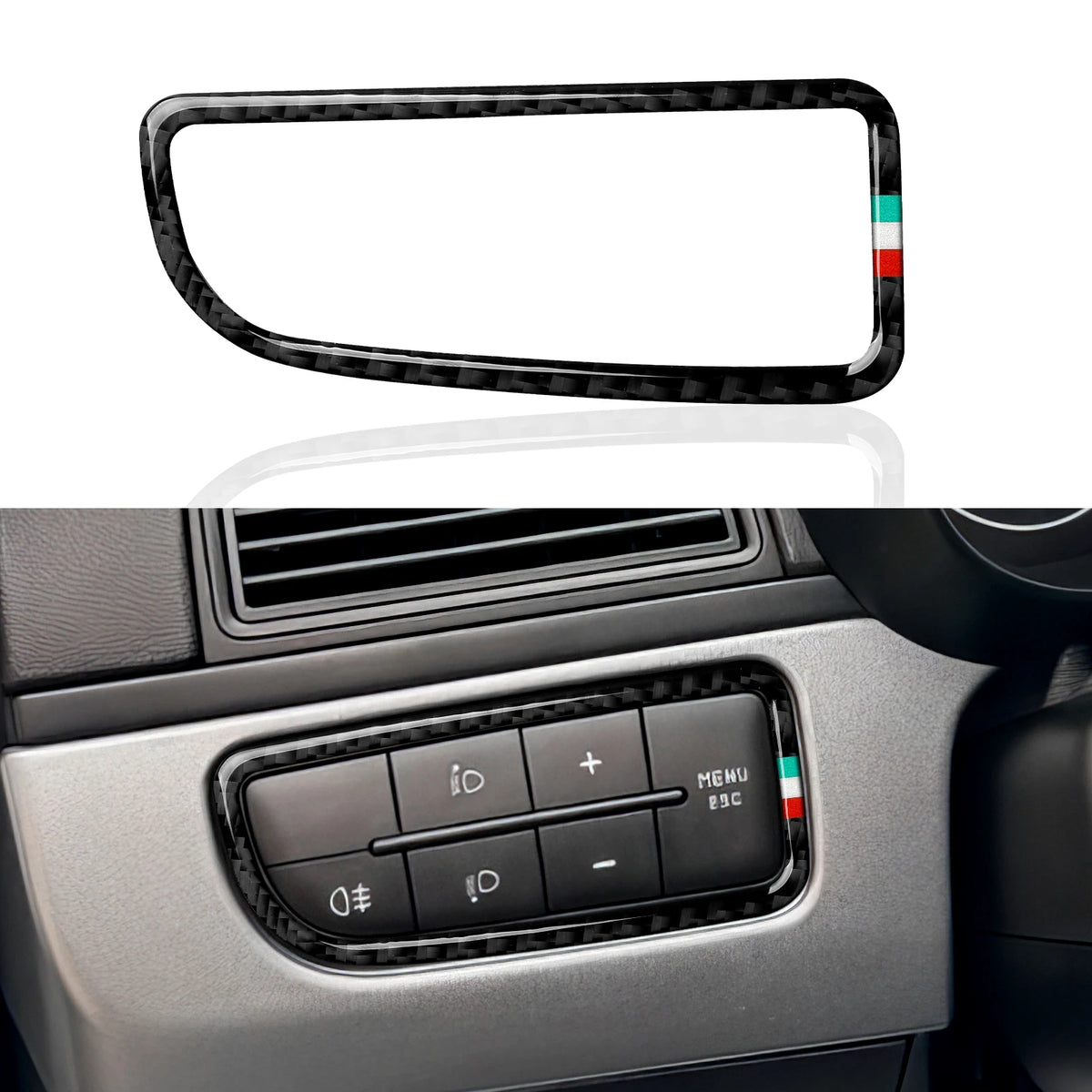 Car Headlight Switch Panel.Carbon Fiber Trim Sticker.For Fia