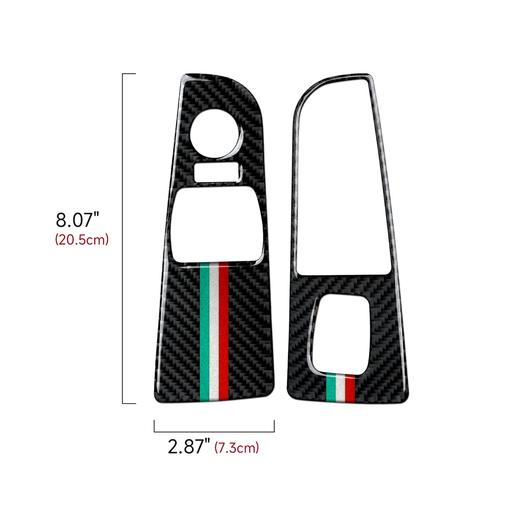 Car Window Lift Switch Panel. Carbon Fiber Interior Sticker.