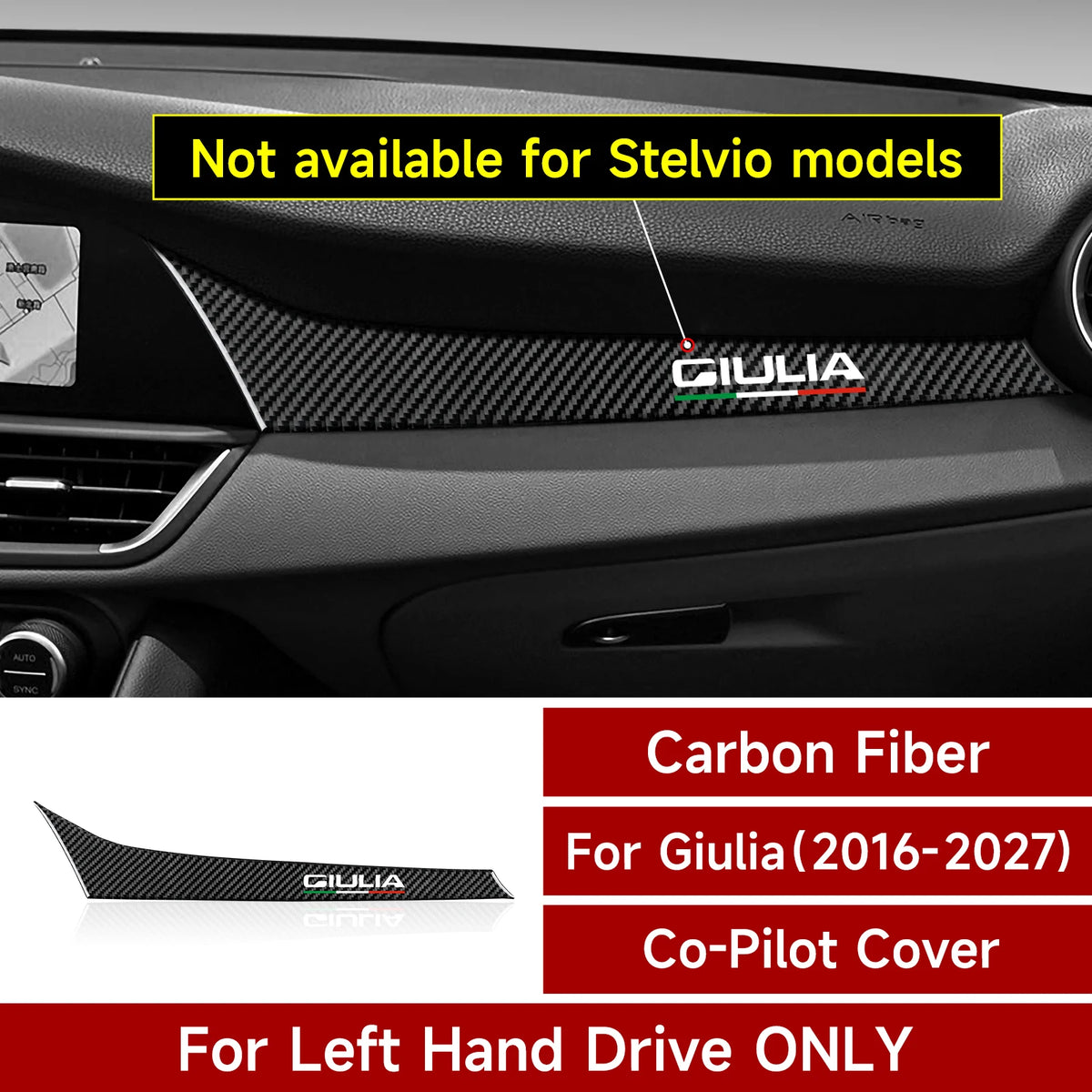 For Alfa Romeo Giulia 952 2016-2027 Center Console Dashboard