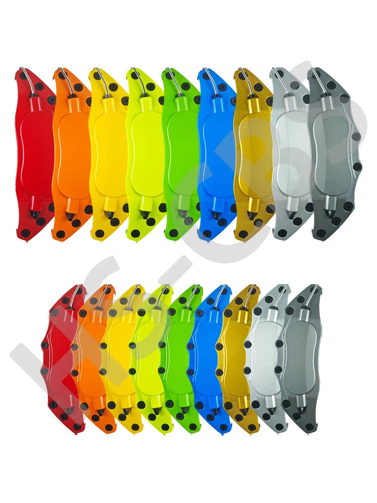 2/4Pcs L/M Metal Car Brake Caliper Cover Stickers Brake Disc