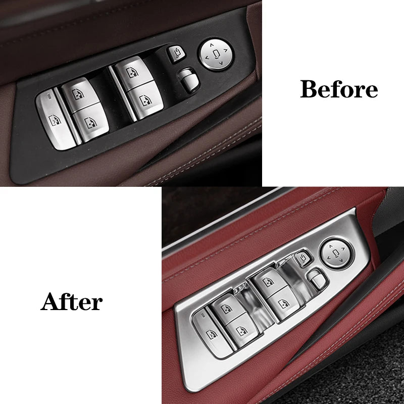 For BMW 5 Series G30 G38 Carbon Fiber LHD Car Window Switch 