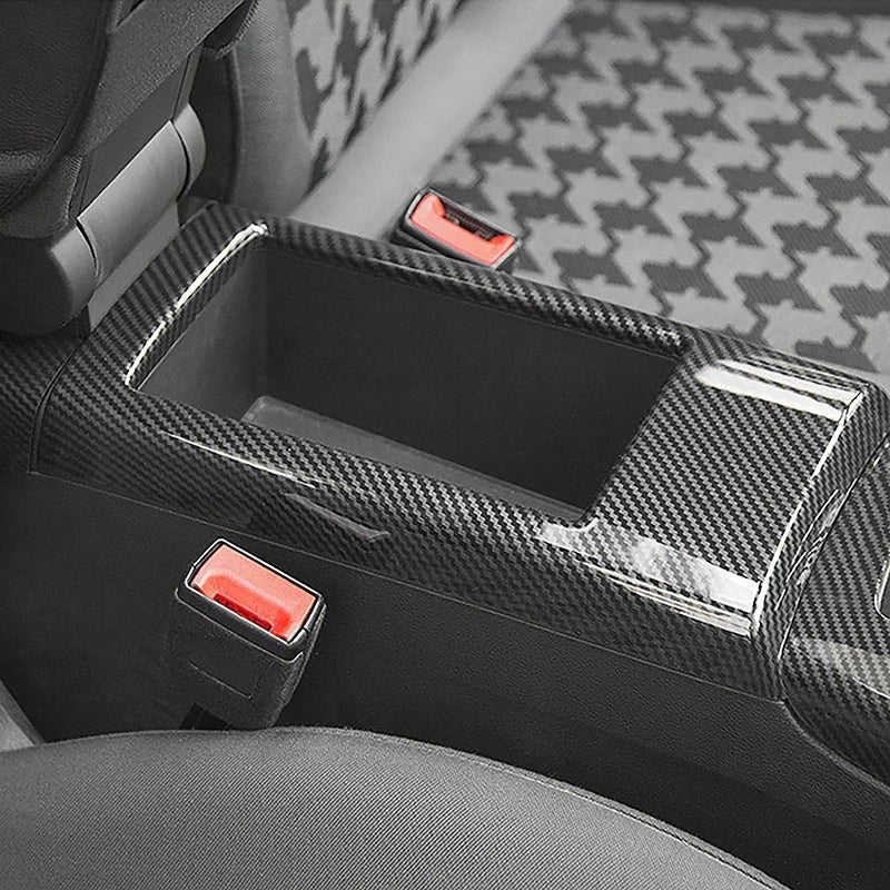Carbon Fiber Car Styling Central Armrest Storage Box Panel C