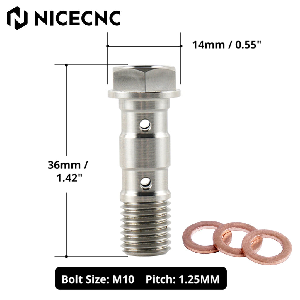Titanium Brake Caliper Banjo Bolt M10X1.0MM/1.25MM For Yamah