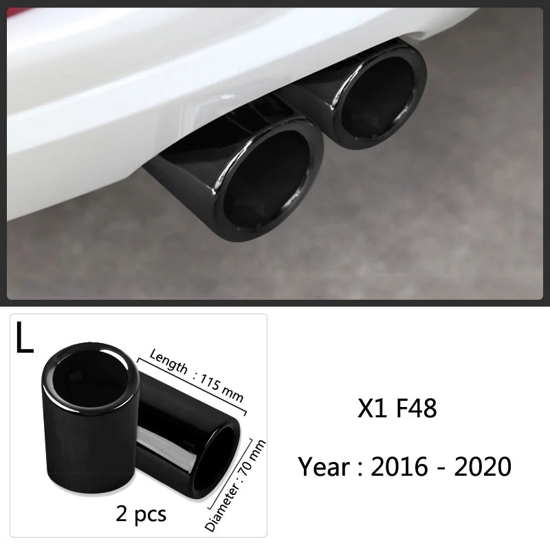 For BMW 1 2 3 4 5 Series X1 3GT F20 F22 F30 F32 F34 F36 F10 F48 Car-Styling Rear Exhaust Pipe Cover Trim Frame Auto Accessories