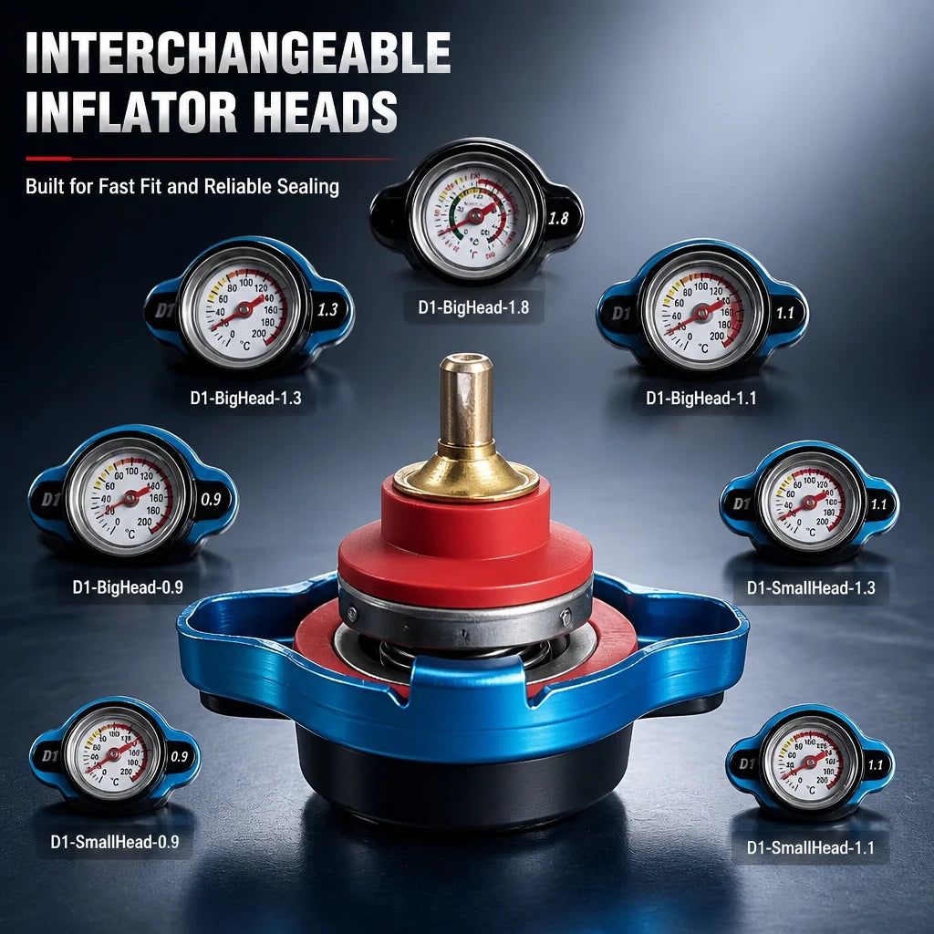 Car Motorcycle Modification Gauge Radiator Cap 0.9/1.1/1.3/1