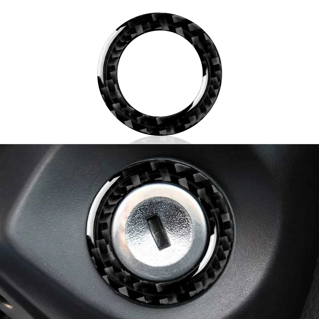 For Ford Mustang GT Shelby (2010-2014) Carbon Fiber Interior Sticker Car Center Console Gear Shift Panel Steering Wheel Trim