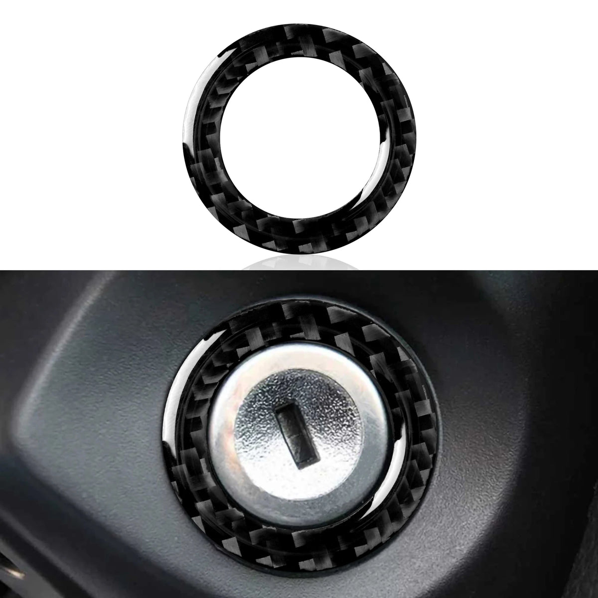 For Ford Mustang GT Shelby (2010-2014) Carbon Fiber Interior Sticker Car Center Console Gear Shift Panel Steering Wheel Trim