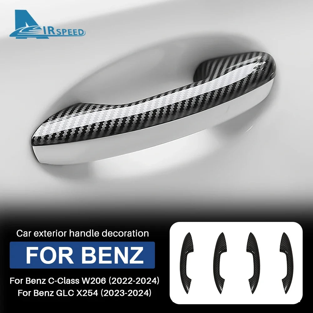 Abs Carbon Fiber Door Handle Trim Cover for Mercedes Benz GL