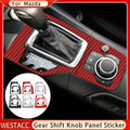 Carbon Fiber Car Gear Head Shift Knob Panel Cover Trim Stick