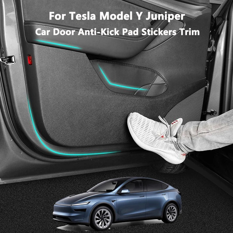 Car Door Anti-Kick Pad For Tesla Model Y Juniper 2025 Leathe