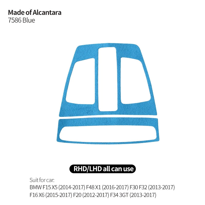 For BMW 1 3 4 Series F30 F32 F34 F15 F16 F20 F48 Made of Alcantara Car Reading Light Panel Trim Sticker Interior Accessories