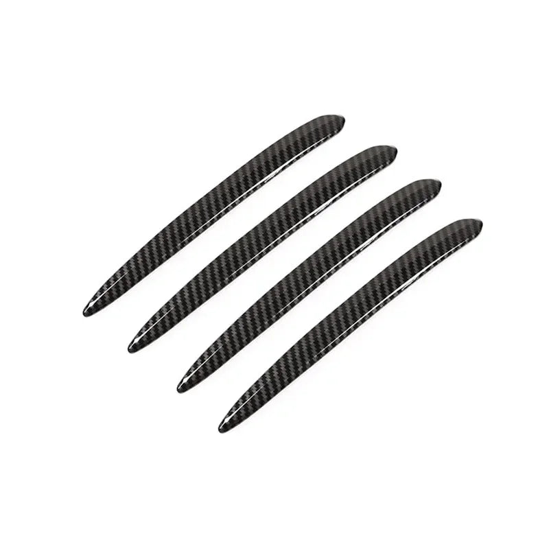 4Pcs/set ABS Car Door Handle Molding Cover Trim Carbon Fiber
