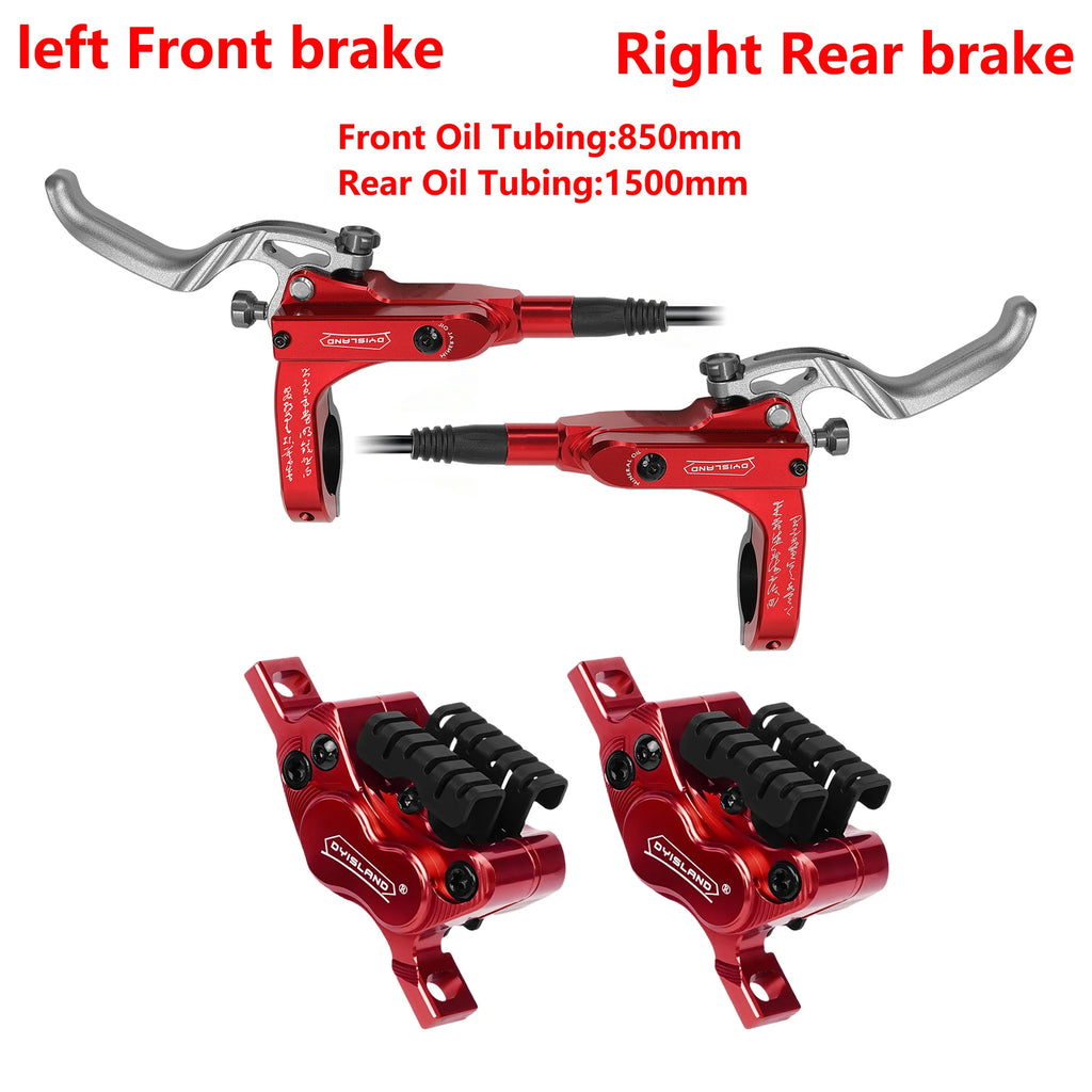 DYISLAND MTB 4pistons Hydraulic Disc Brake 850mm/1500mm Ceramic Cooling Brake Pads Oil Pressure AM DH Mountain Bike Disc Brake