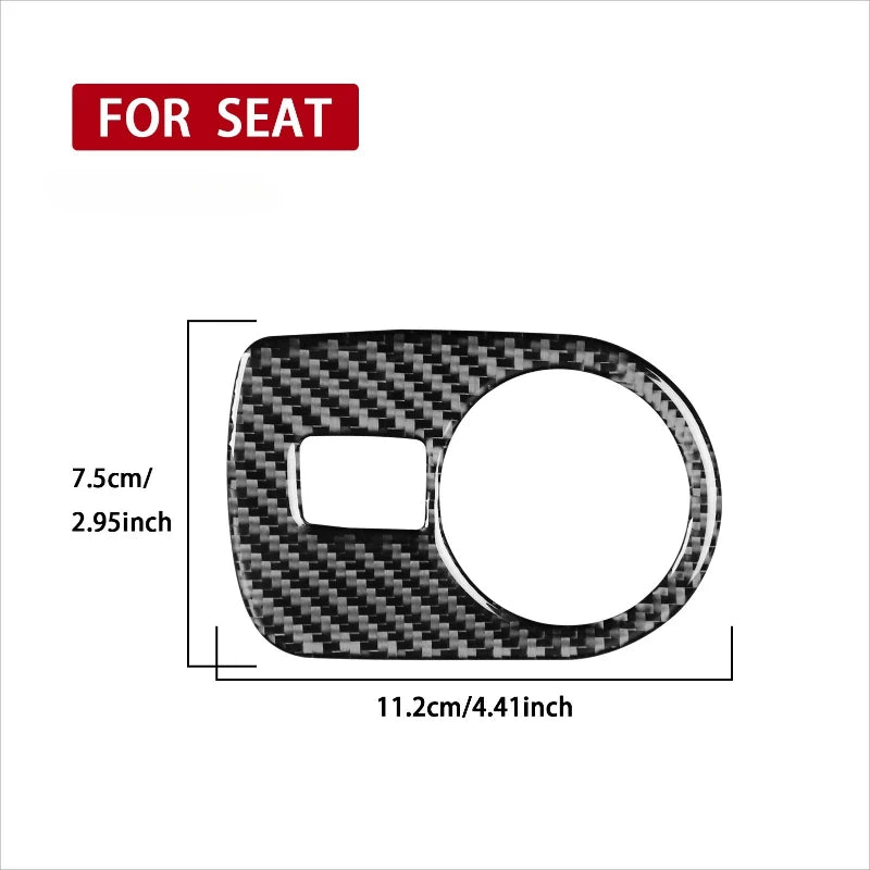 Real Soft Carbon Fiber Sticker For Seat Leon 2005 2006 2007 2008 2009 2010 2011 2012 LHD RHD Car Headlight Switch Frame Trim