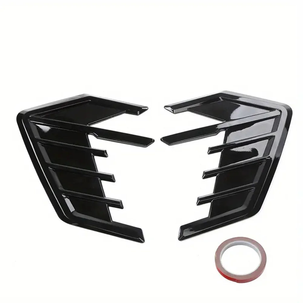 2pcs Universal Car Air Flow Fender Hood Intake Vent Cover Trim Carbon Fiber Side Wing Decals Body Shark Gill Ventilation Sticker