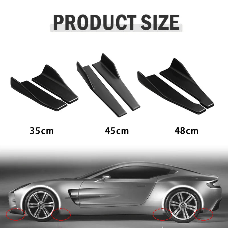 35cm 48cm Universal Fit Car Spoiler Lateral Bumper Rear Side