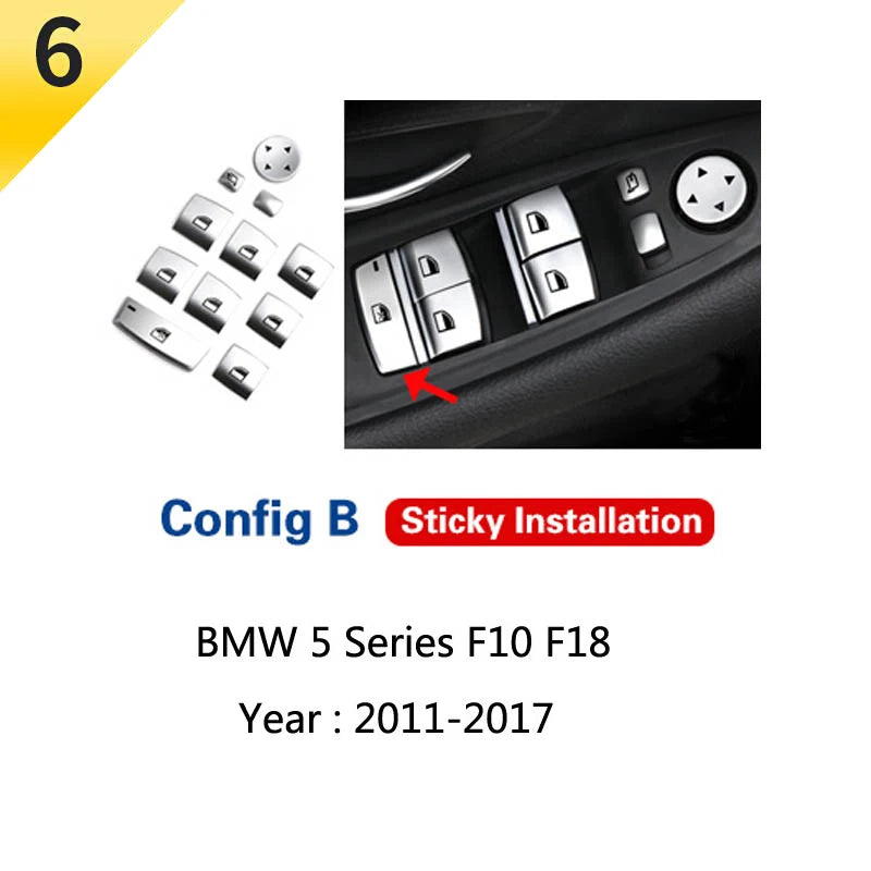 LHD For BMW 5 Series F10 F11 Carbon Fiber Car Central Armrest Box Cover Storage Box Gear Position Panel Decoration Cover Trim